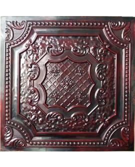 Faux Tin ceiling tiles aged red wood color PL04 pack of 10pcs