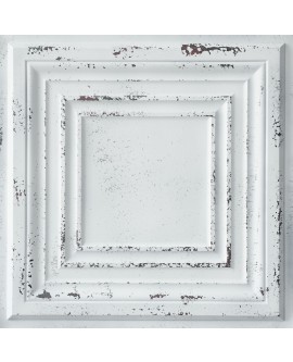 Ceiling tiles False Tin distressed crack white black color PL05 pack of 10pcs