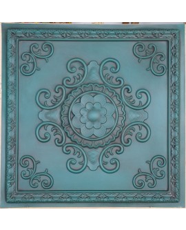 Faux Tin ceiling tiles Antique green color PL08 pack of 10pcs