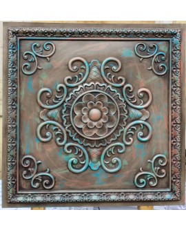 Faux Tin ceiling tiles antique multicolored color PL08 pack of 10pcs