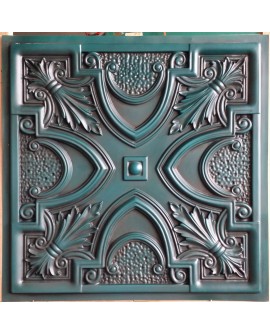 Faux Tin ceiling tiles Antique cyan color PL11 pack of 10pcs