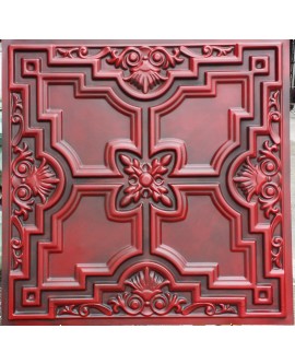 Faux Tin ceiling tiles antique red PL16 pack of 10pcs