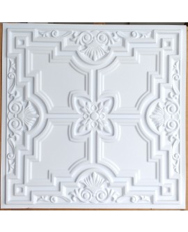 Faux Tin ceiling tiles white matt color PL16 pack of 10pcs