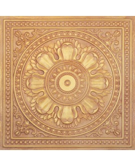 Reclaimed ceiling tiles, Embossed wall panels, Vintage brown gold color PL17 pack of 10pcs