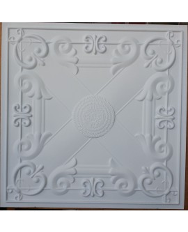 Faux Tin ceiling tiles white matt color PL22 pack of 10pcs