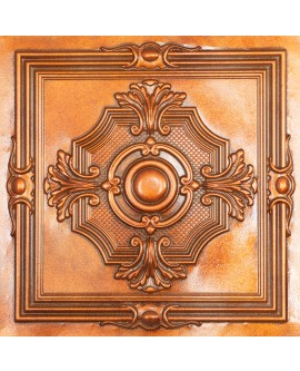 Village style ceiling tiles, 3D embossed wall panels, Archaic copper color PL38 pack of 10pcs