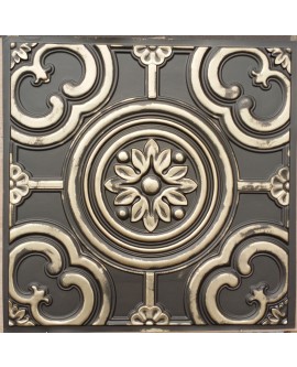 Faux Tin ceiling tiles classic aged brass color PL50 pack of 10pcs