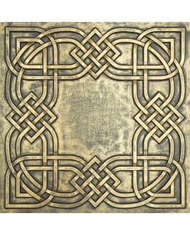 Drop in Ceiling tiles Faux Tin ancient gold color PL61 pack of 10pcs