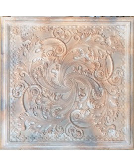 Plastic Ceiling tiles Faux tin washed brown color PL62 10pcs/lot