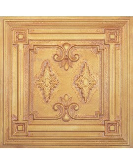Distress Tin Ceiling Tiles, Easy to Install PVC Panels, Vintage brown gold color PL63 pack of 10pcs