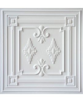 Drop in Ceiling tiles Faux Tin white matte color PL63 pack of 10pcs