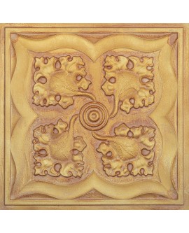 Decorative fancy tiles, Metalize wall panels, Vintage brown gold color PL64 pack of 10pcs