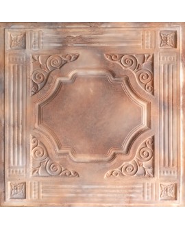 Plastic Ceiling tiles Faux tin washed brown color PL65 10pcs/lot