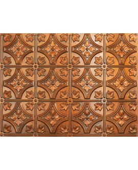 Pressed Tin Ceiling Tile, 3D embossed wall panels, Archaic copper color PLB10 pack of 10pcs