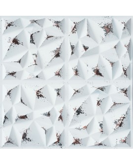 Pressed Tin Ceiling Tile, Vintage wall panels, distressed crack white black color PLM101 10pcs/lot