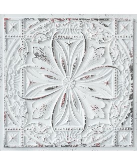  Ceiling tiles Faux Tin distress crack white black color PL10 pack of 10pcs