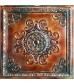 Tin ceiling tile 3D relief ancient copper patina faux finishes PL08 pack of 10pcs