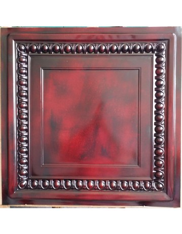 Faux Tin ceiling tiles aged red wood color PL06 pack of 10pcs