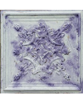 Faux Tin ceiling tiles distress white purple color PL07 pack of 10pcs