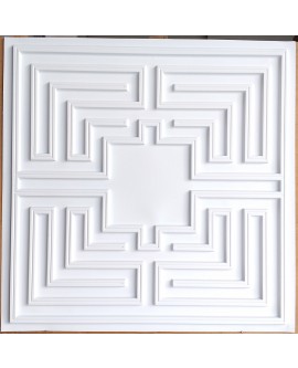 Faux Tin ceiling tiles white matt color PL25 pack of 10pcs
