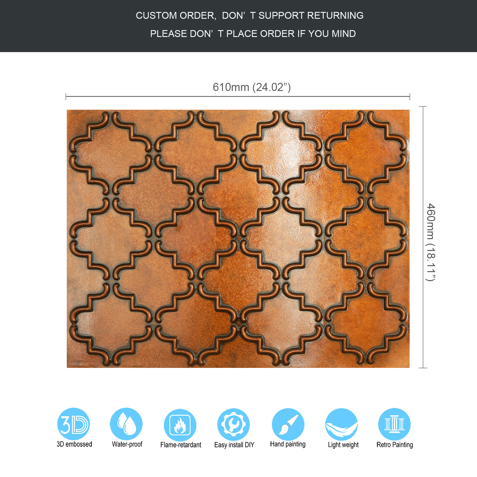 Archaic copper ceiling tiles