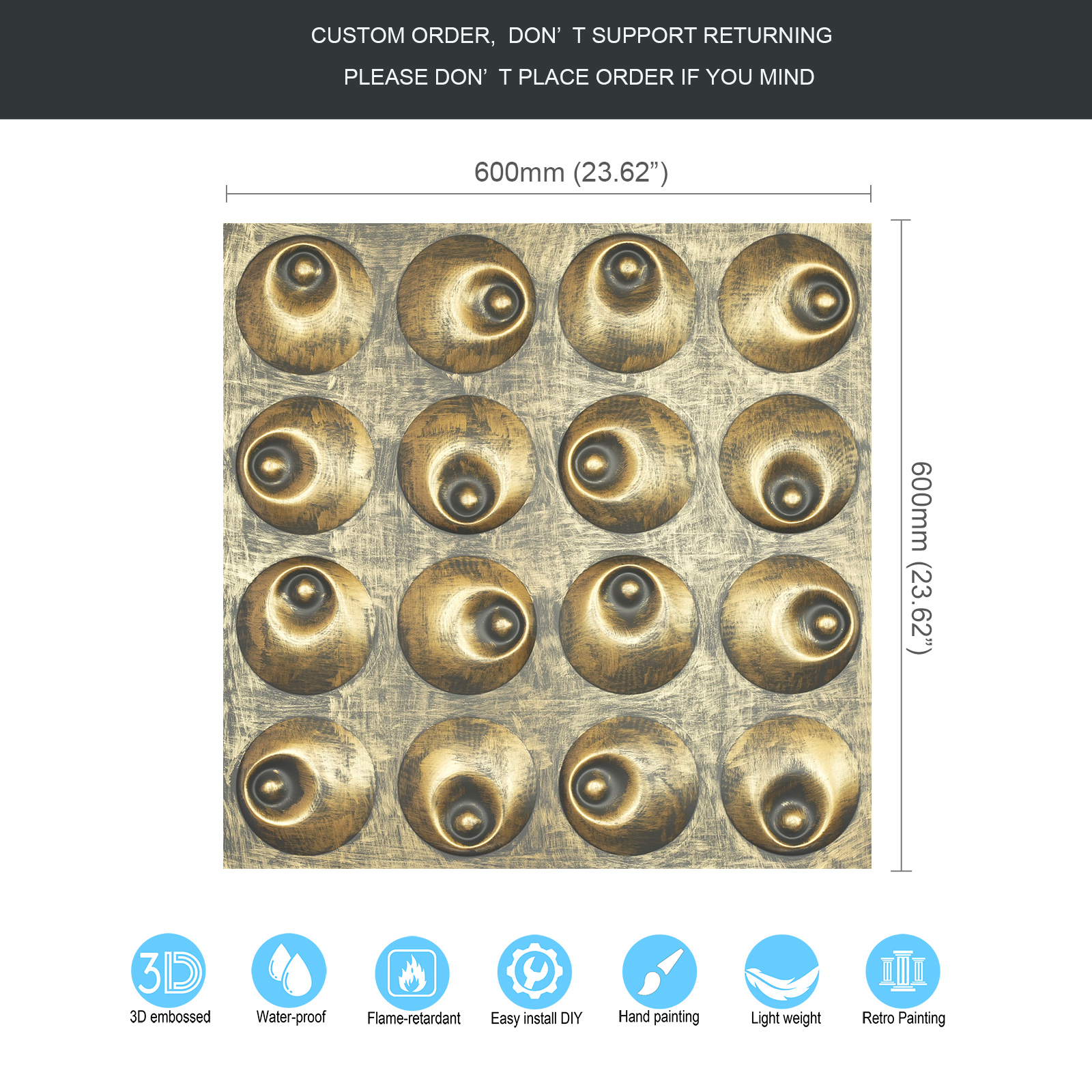 Ancient gold ceiling tiles